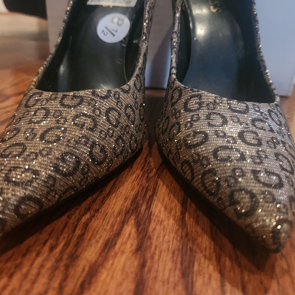 G by Guess Black and Tan Heels